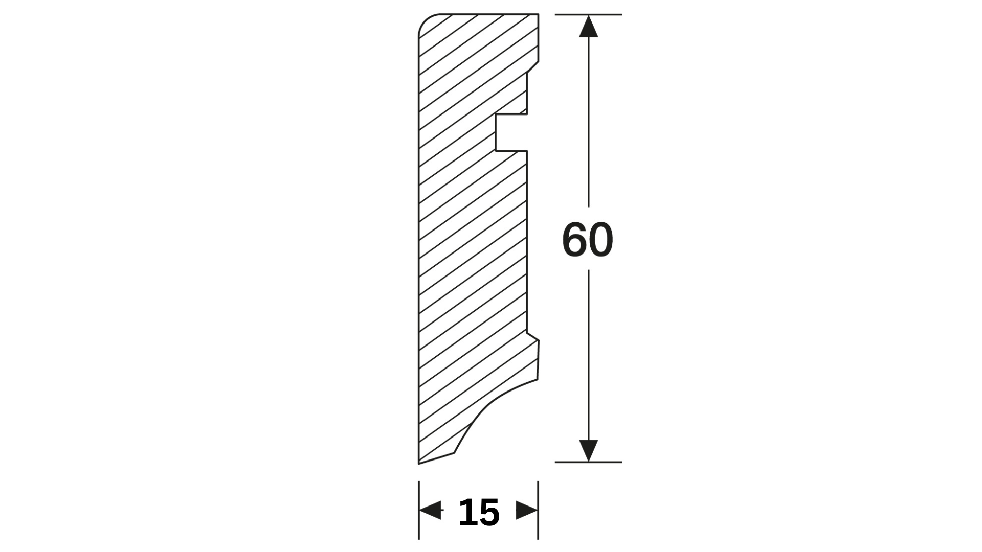 Leistenquerschnitt Cube exclusiv Leistenquerschnitt Cube exclusiv