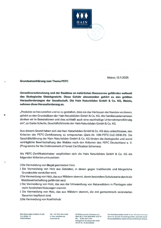 Grundsatzerklärung PEFC HAIN D_2025.pdf Grundsatzerklärung PEFC HAIN D_2025.pdf