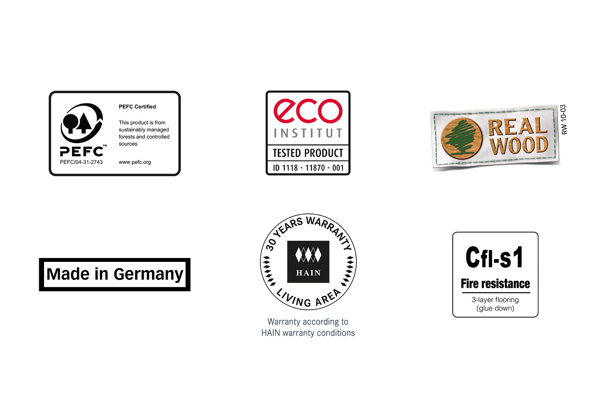 Hain Logos und Zertifizierungen Hain Logos und Zertifizierungen
