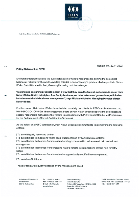 Policy Statement on PEFC HAIN 2022.pdf